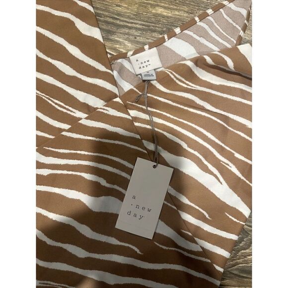 Women's Slip Dress - A New Day Brown Zebra Striped Small. NWT. Y - Picture 6 of 7